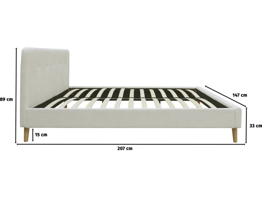 Cama atoalhada "Nemo" 140x190 - Creme