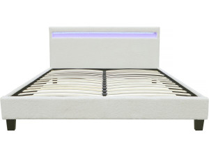 Cama atoalhada com LED "Maria" 140x190cm - Creme