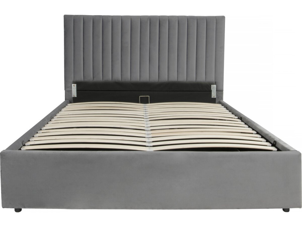 Cama com caixa "Mia" - 140 x 190 cm - Cinza
