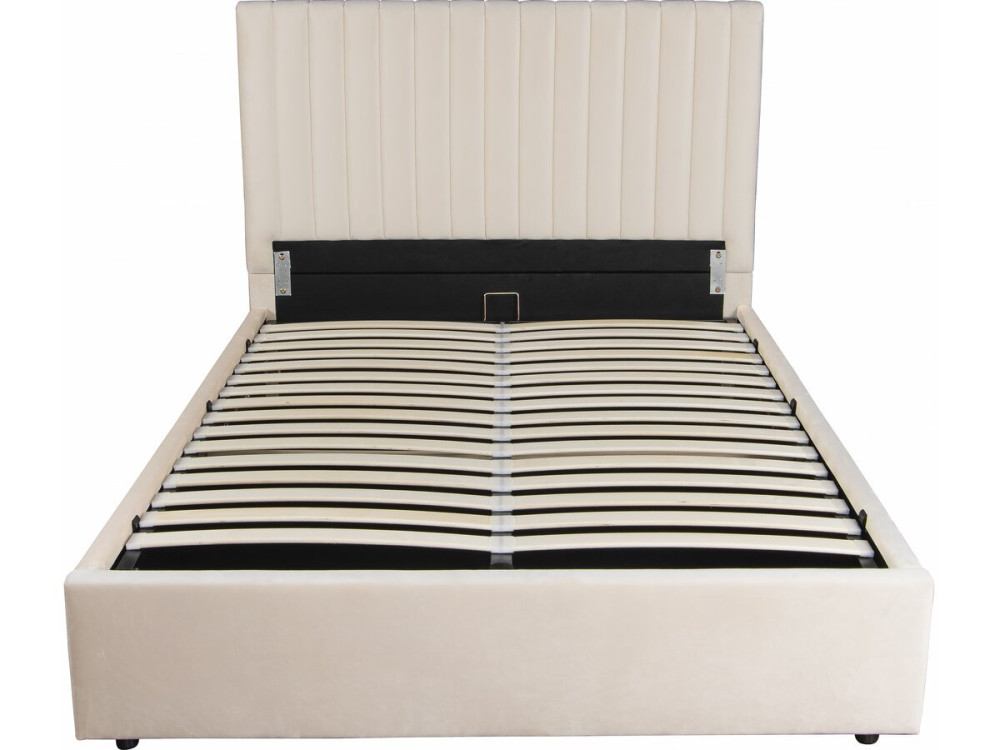Cama com caixa "Mia" - 160 x 200 cm - Bege