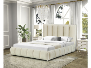 Cama com baú "Annie" 180 x 200 cm - Bege 2