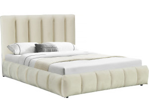 Cama com baú "Annie" 160 x 200 cm - Bege