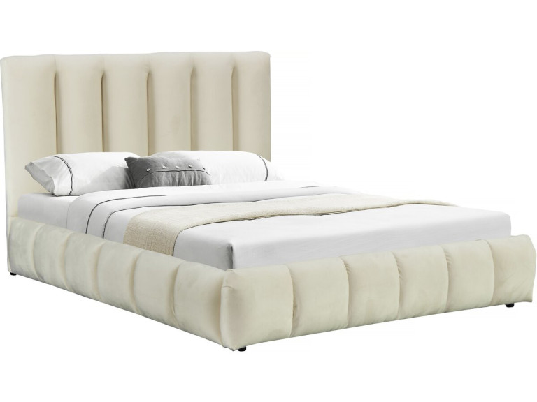 Cama com baú "Annie" 160 x 200 cm - Bege
