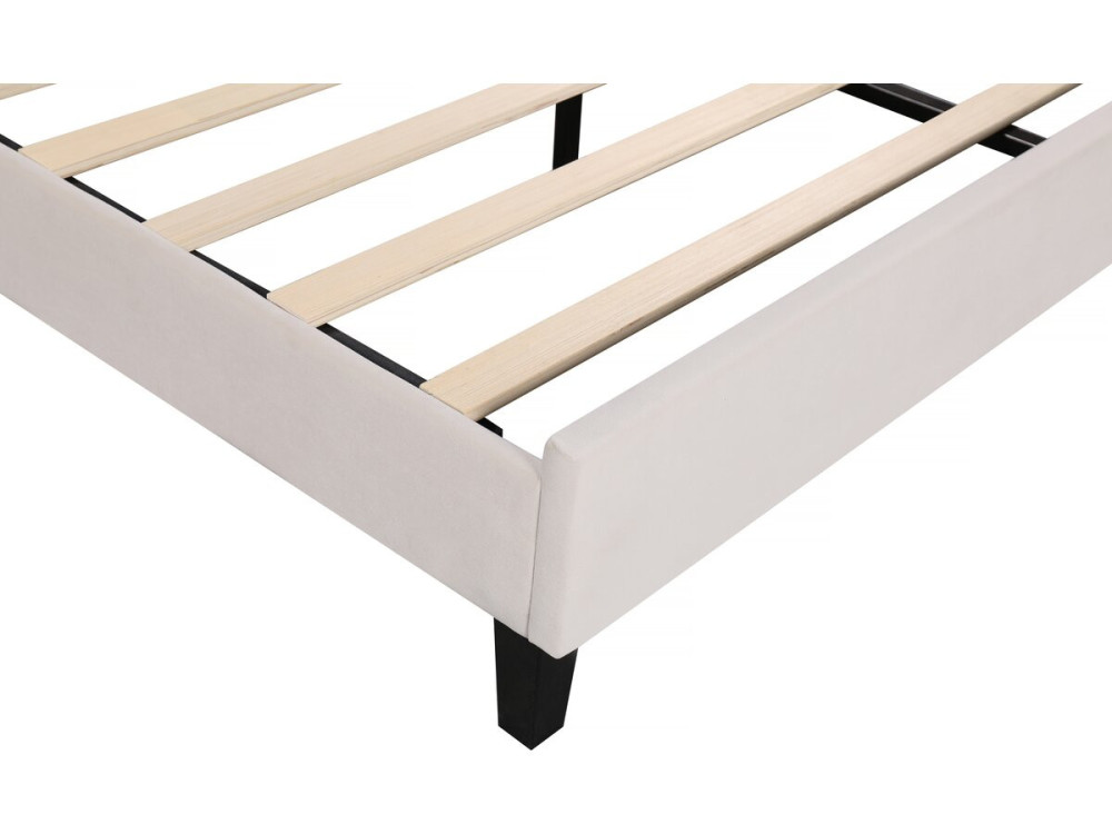 Cama de veludo "Manon" - Bege - 140 x 190 cm