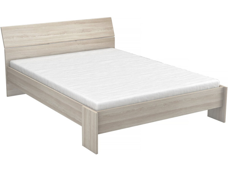 Cama de casal em madeira "Cara" - 140 x 200 cm - Bege