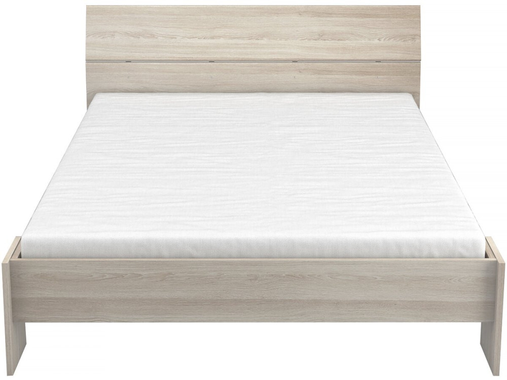 Cama de casal em madeira "Cara" - 140 x 200 cm - Bege