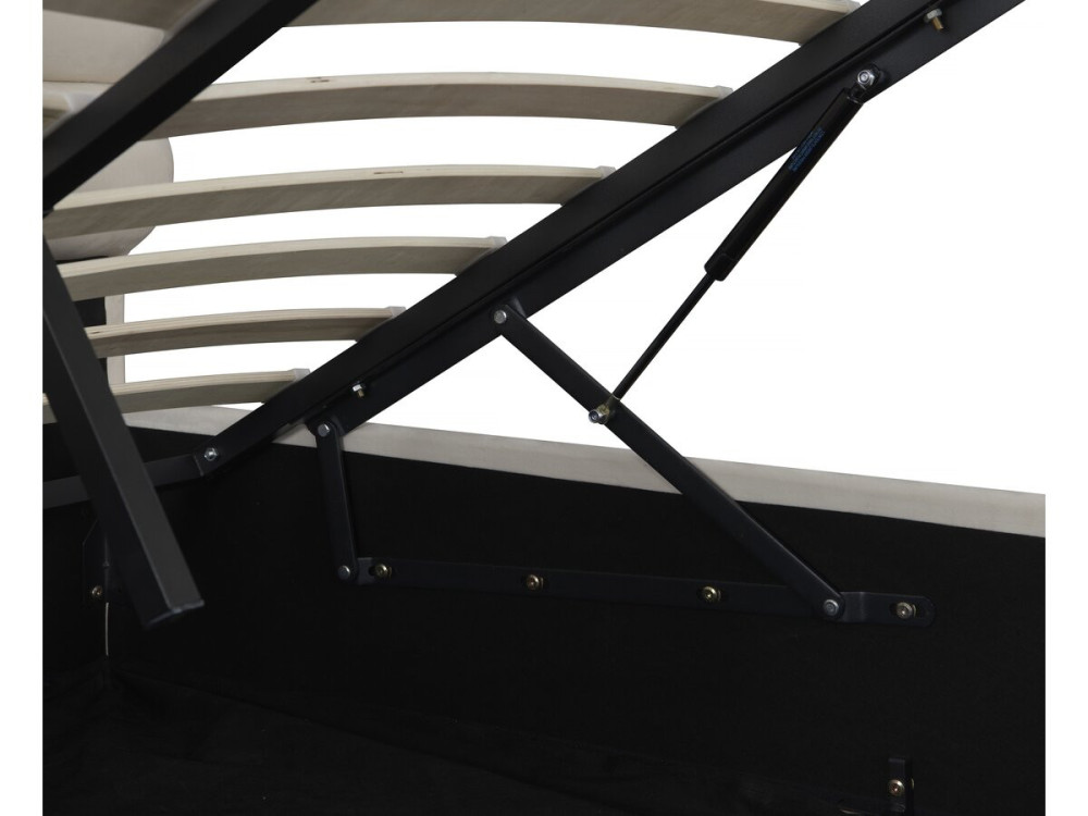 Cama de casal em veludo de design "Livigno" - 140 x 190 cm - Bege