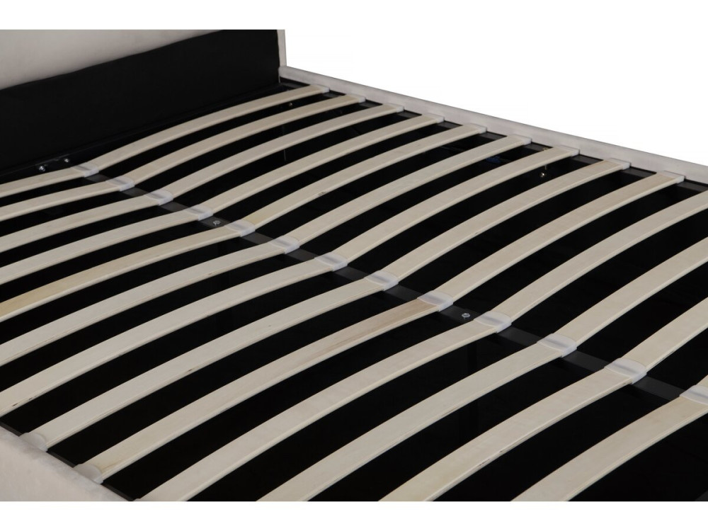 Cama de casal em veludo de design "Livigno" - 140 x 190 cm - Bege
