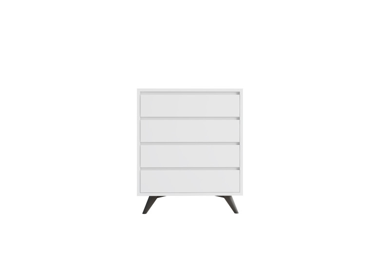 Cómoda de madeira "Suvera" - 70 x 40 x 86 cm - Branco