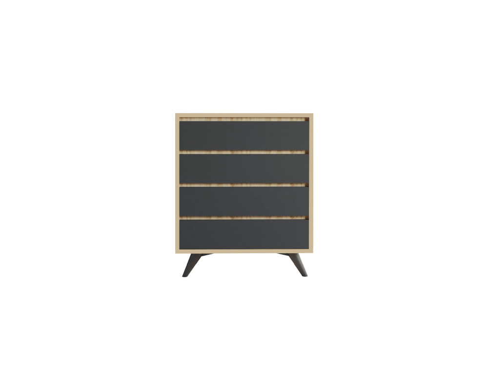 Cómoda de madeira "Suvera" - 70 x 40 x 86 cm - Castanho