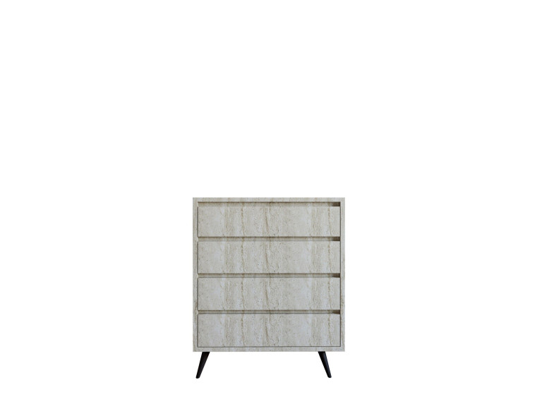 Cómoda de madeira "Suvera" - 70 x 40 x 86 cm - Travertino