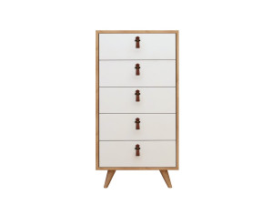 Arca de madeira "Frenzu" - 50 x 40 x 103 cm - Branco