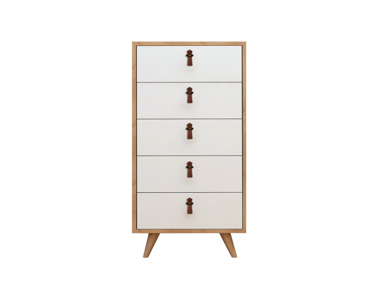 Arca de madeira "Frenzu" - 50 x 40 x 103 cm - Branco
