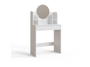 Toucador "Idis" com espelho de madeira - 75 x 35 x 135 cm - Branco