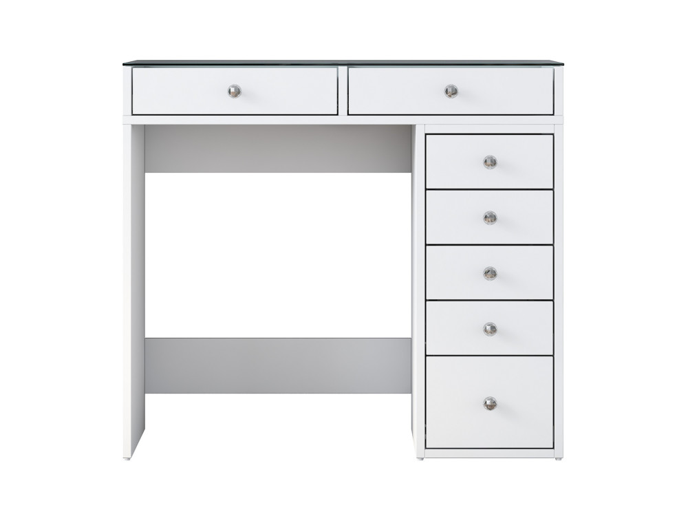 Toucador "Soma" com gavetas embutidas em madeira - 90 x 44 x 80 cm - Branco