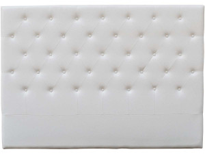 Cabeceira acolchoada “Déco” - 169 cm - Branco - PVC