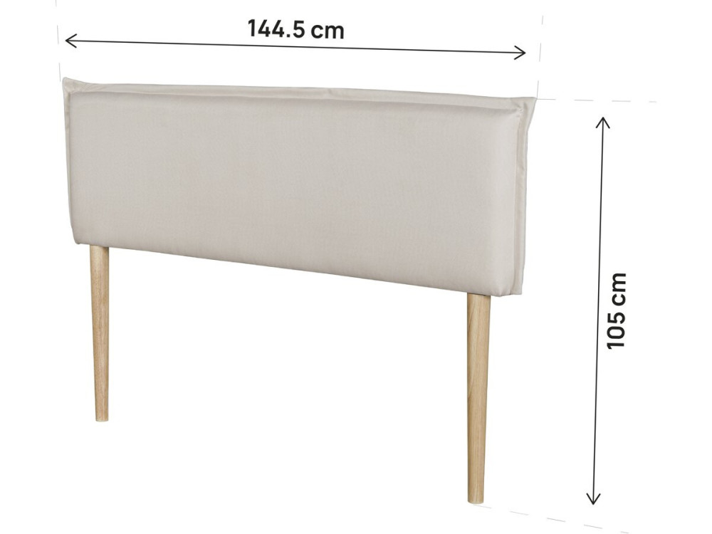 Cabeceira "Jessica" em linho - 140 cm - Bege