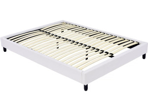 Base de ripas estofada - 160 x 200 cm - 13 ripas - Branco