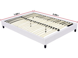 Base de ripas estofada - 160 x 200 cm - 13 ripas - Branco 2