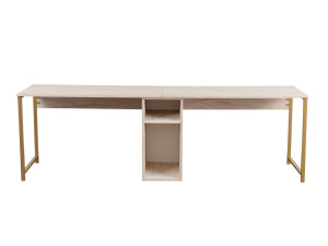 Secretária de estudo Twin - 240 x 60 x 74 cm - TravertinOr