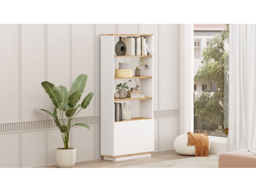 FR16" estante de madeira - 75 x 26 x 168 cm - Pinho AtlânticoBranco
