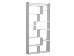 Estante de madeira "Kuttap" - 90 x 22 x 182 cm - Branco
