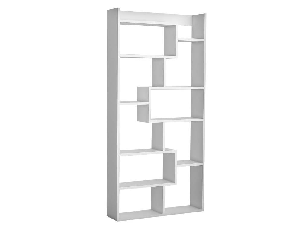 Estante de madeira "Kuttap" - 90 x 22 x 182 cm - Branco