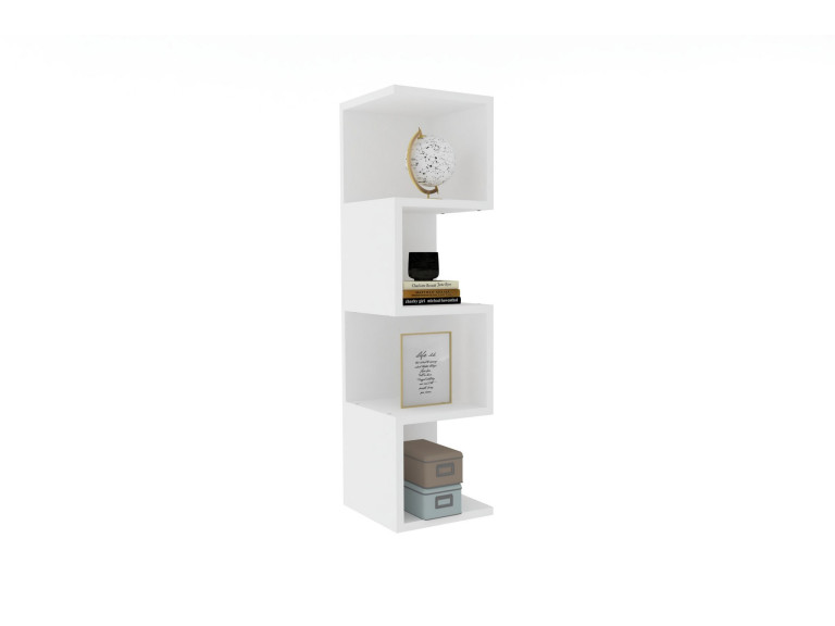 Estante de madeira "Alin" - 27 x 25 x 95 cm - Branco