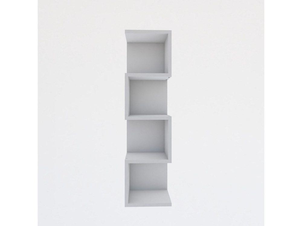 Estante de madeira "Alin" - 27 x 25 x 95 cm - Branco
