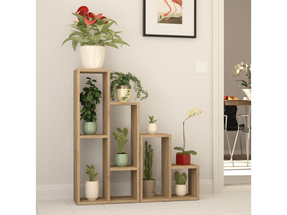 Estante de madeira "Sule" - 42 x 20 x 89 cm - Carvalho