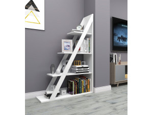 Estante de madeira "Arven" - 100 x 29 x 150 cm - Branco 2