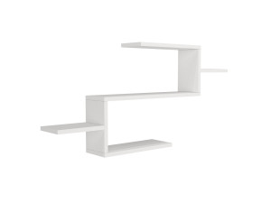 Estante de madeira "Twist" - 104 x 14 x 49 cm - Branco