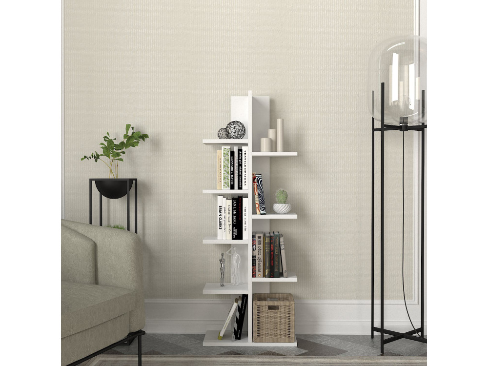 Estante de madeira "Tree" - 45 x 22 x 121 cm - Branco