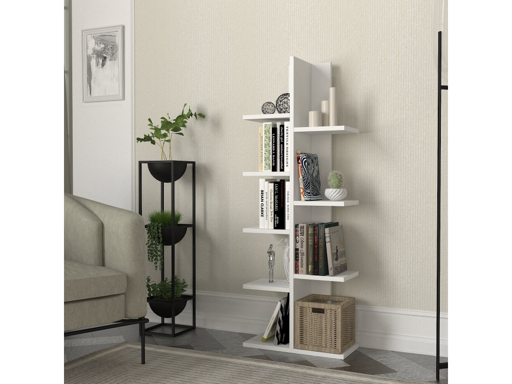 Estante de madeira "Tree" - 45 x 22 x 121 cm - Branco