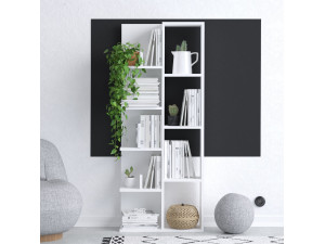 Estante de madeira "Viva" - 60 x 18 x 150 cm - Branco 2