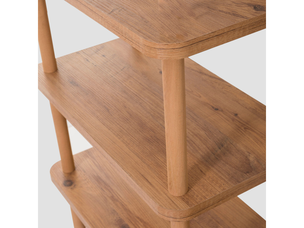 Estante de madeira "Step" - 80 x 28 x 75 cm - Castanho