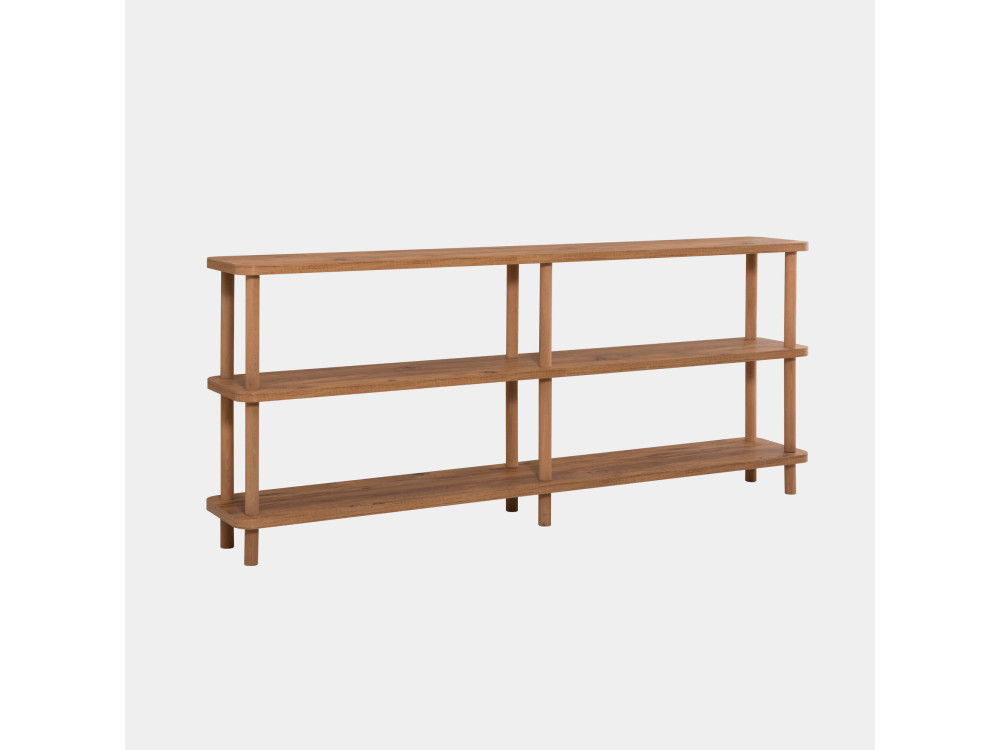 Estante de madeira "Zen" - 180 x 35 x 75 cm - Castanho
