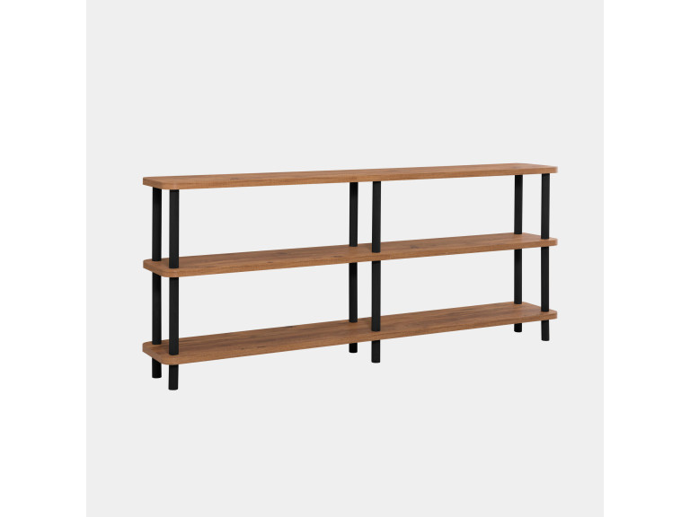 Estante de madeira "Zen" - 180 x 35 x 75 cm - Preto