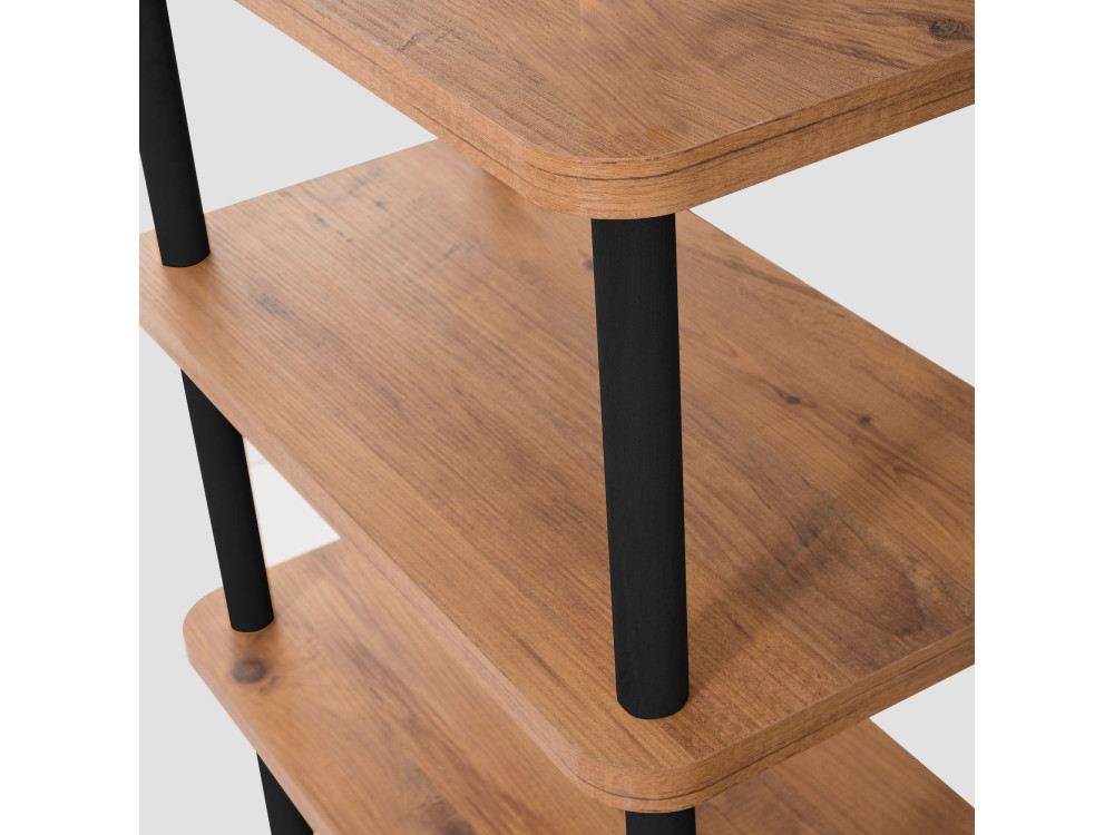 Estante de madeira "Zen" - 180 x 35 x 75 cm - Preto