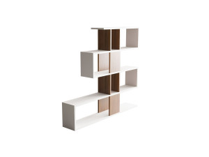 Estante de madeira "Karlin" - 120 x 20 x 109 cm - Branco