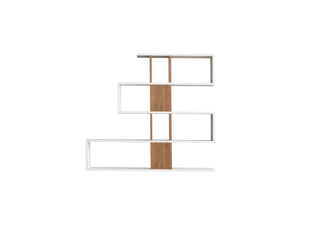 Estante de madeira "Karlin" - 120 x 20 x 109 cm - Branco