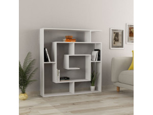 Estante de madeira "Labirent" - 125 x 22 x 129 cm - Branco 2