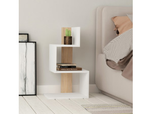 Mesa de apoio de madeira "Rosie" - 42 x 30 x 72 cm - Carvalho branco 2