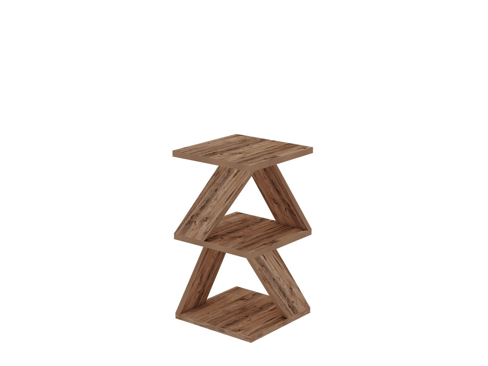 Mesa de apoio de madeira "Albeni" - 29 x 29 x 54 cm - Pinho Atlântico