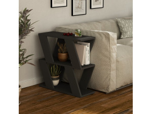 Mesa de apoio de madeira "Lazena" - 60 x 22 x 57 cm - Antracite 2