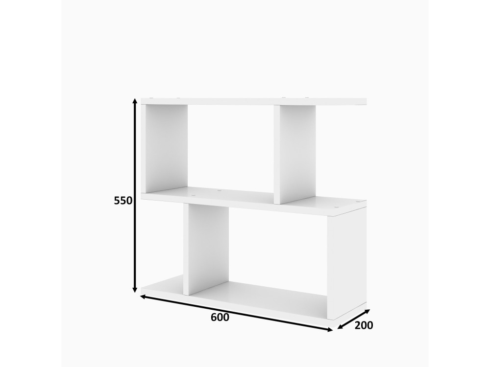 Mesa de apoio de madeira "Lale" - 60 x 20 x 55 cm - Branco
