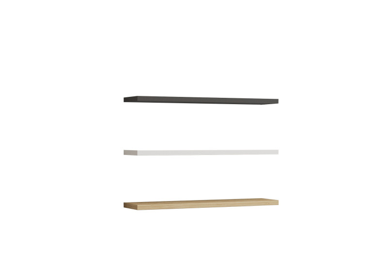 Prateleira de parede em madeira "Boss" - 60 x 1 x 14 cm - Safira, Antracite, Branco