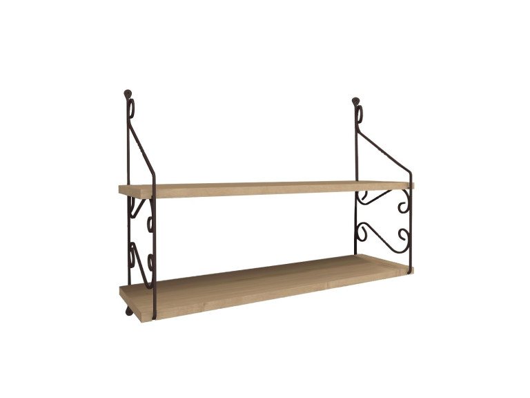 Estante de parede em madeira "Seramoni" - 72 x 22 x 51 cm - Carvalho