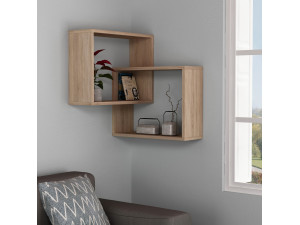Prateleira de parede em madeira "Ring" - 68 x 60 x 68 cm - Carvalho Sonoma 2