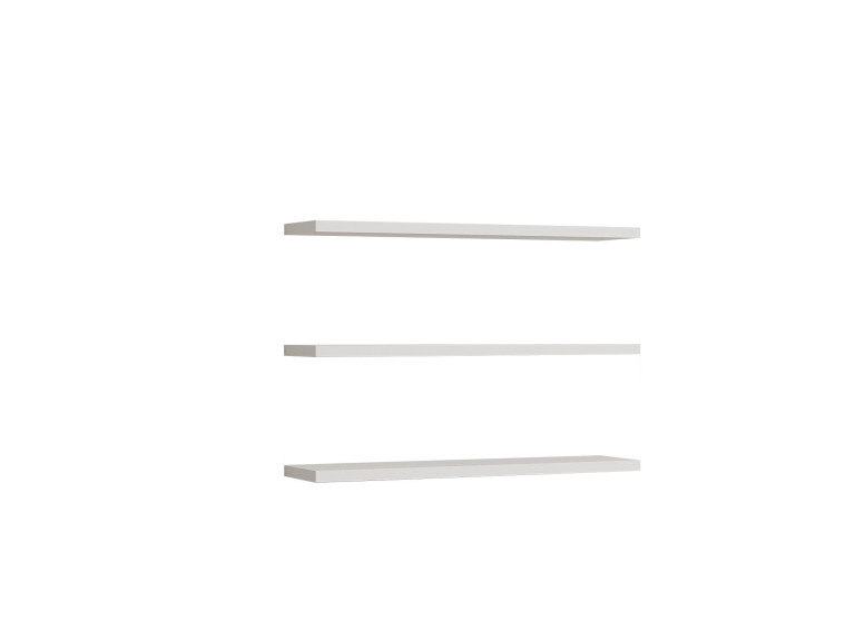 Conjunto de 3 prateleiras de parede em madeira "Boss" - 60 x 1 x 14 cm - Branco